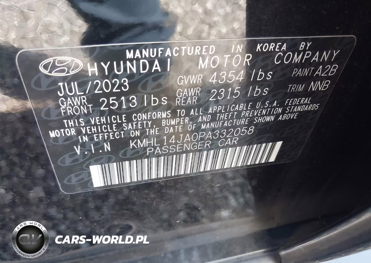 2023 Hyundai Sonata Sel VIN:KMHL14JA0PA332058 - 9