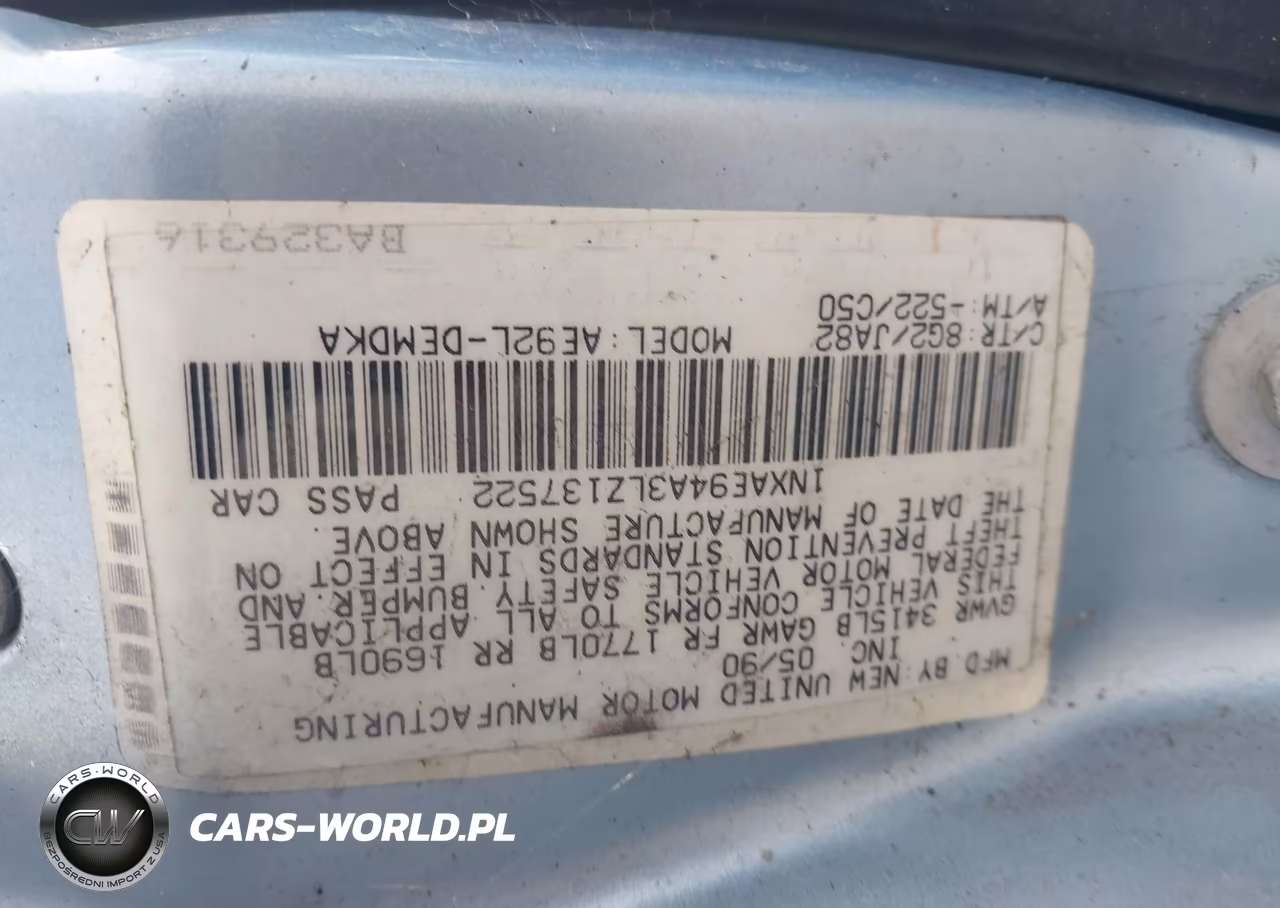 1990 Toyota Corolla Dlx VIN:1NXAE94A3LZ137522 - 9