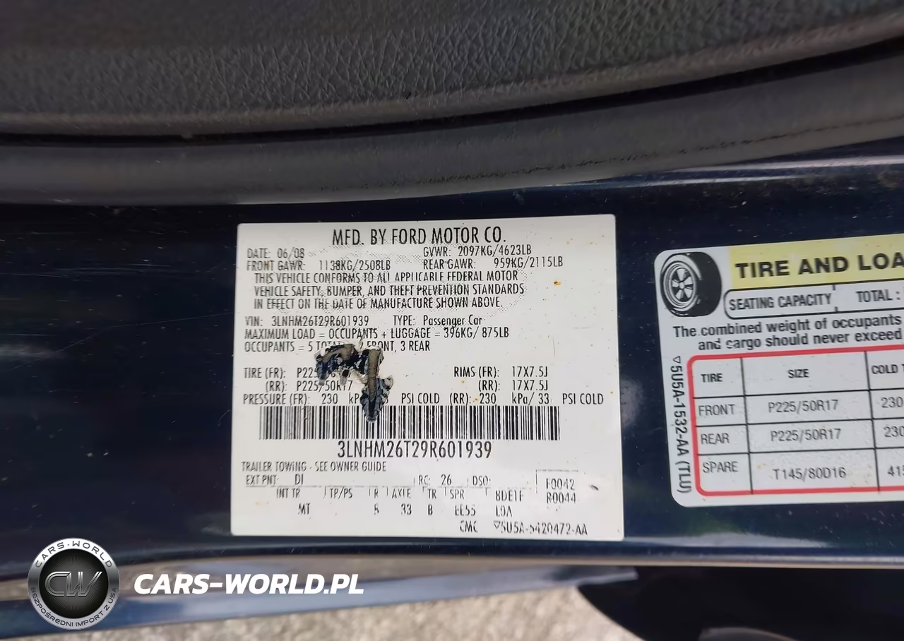 2009 Lincoln Mkz VIN:3LNHM26T29R601939 - 9