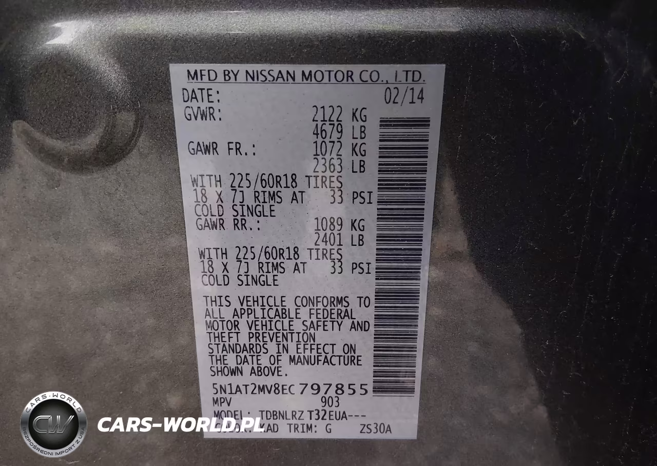 2014 Nissan Rogue Sl VIN:5N1AT2MV8EC797855 - 9
