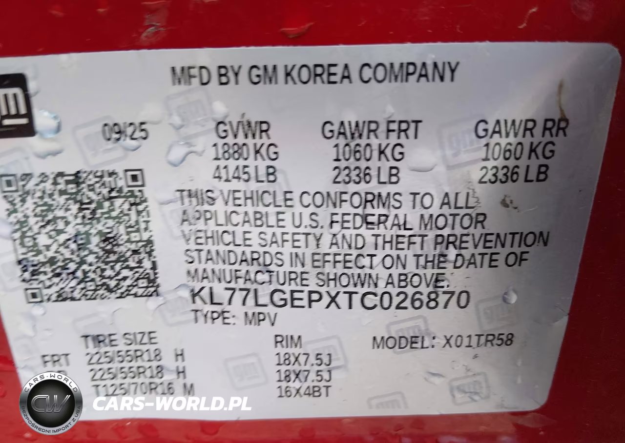2026 Chevrolet Trax Fwd 1Rs VIN:KL77LGEPXTC026870 - 9