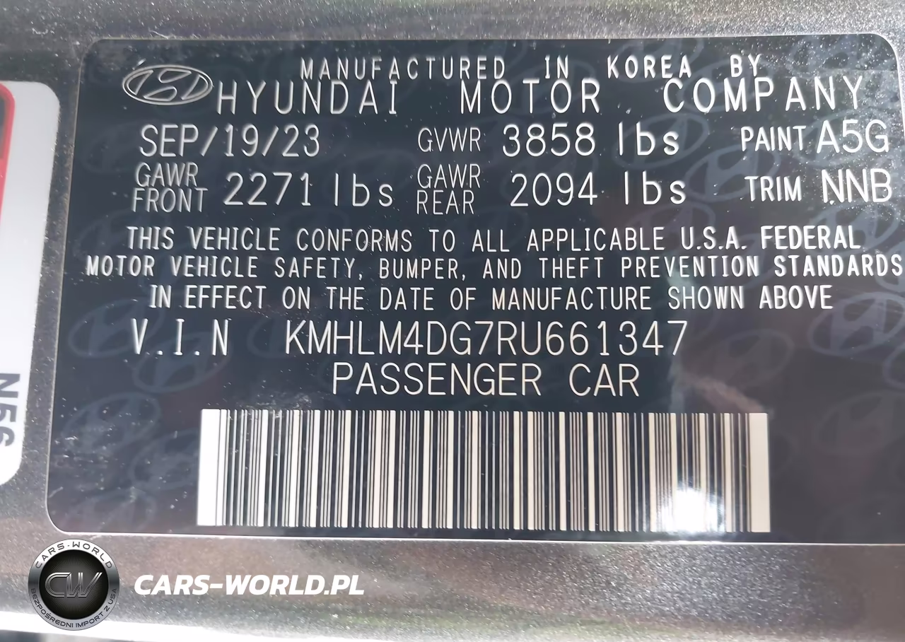 2024 Hyundai Elantra Sel VIN:KMHLM4DG7RU661347 - 9