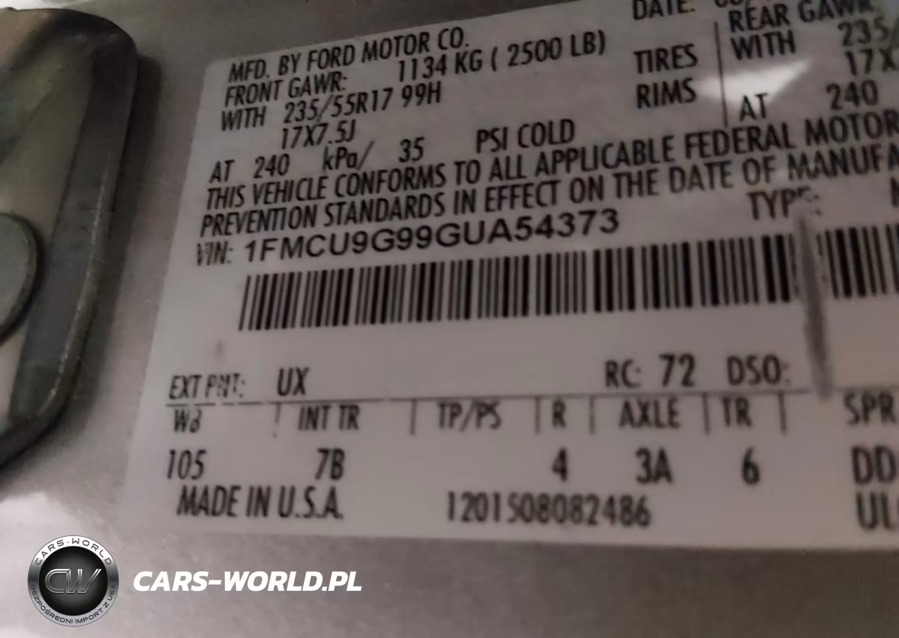 2016 Ford Escape Se VIN:1FMCU9G99GUA54373 - 9