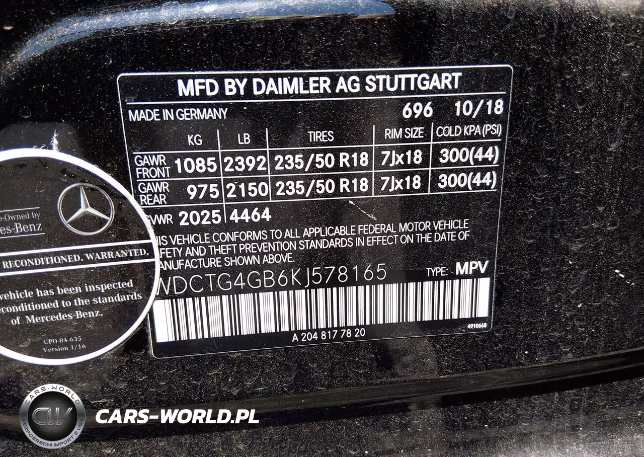 2019 Mercedes-Benz Gla 250 4Matic VIN:WDCTG4GB6KJ578165 - 9