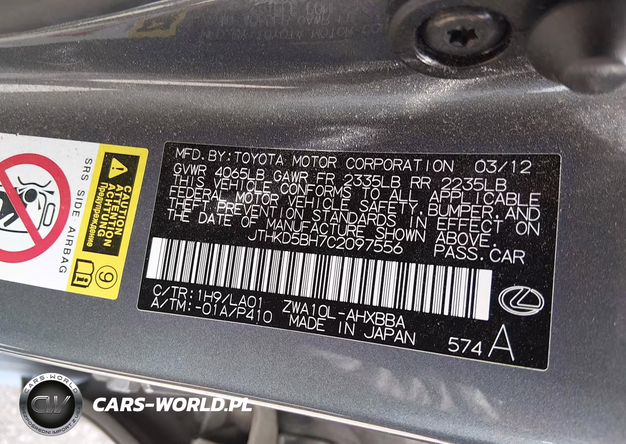 2012 Lexus Ct 200H Premium VIN:JTHKD5BH7C2097556 - 9