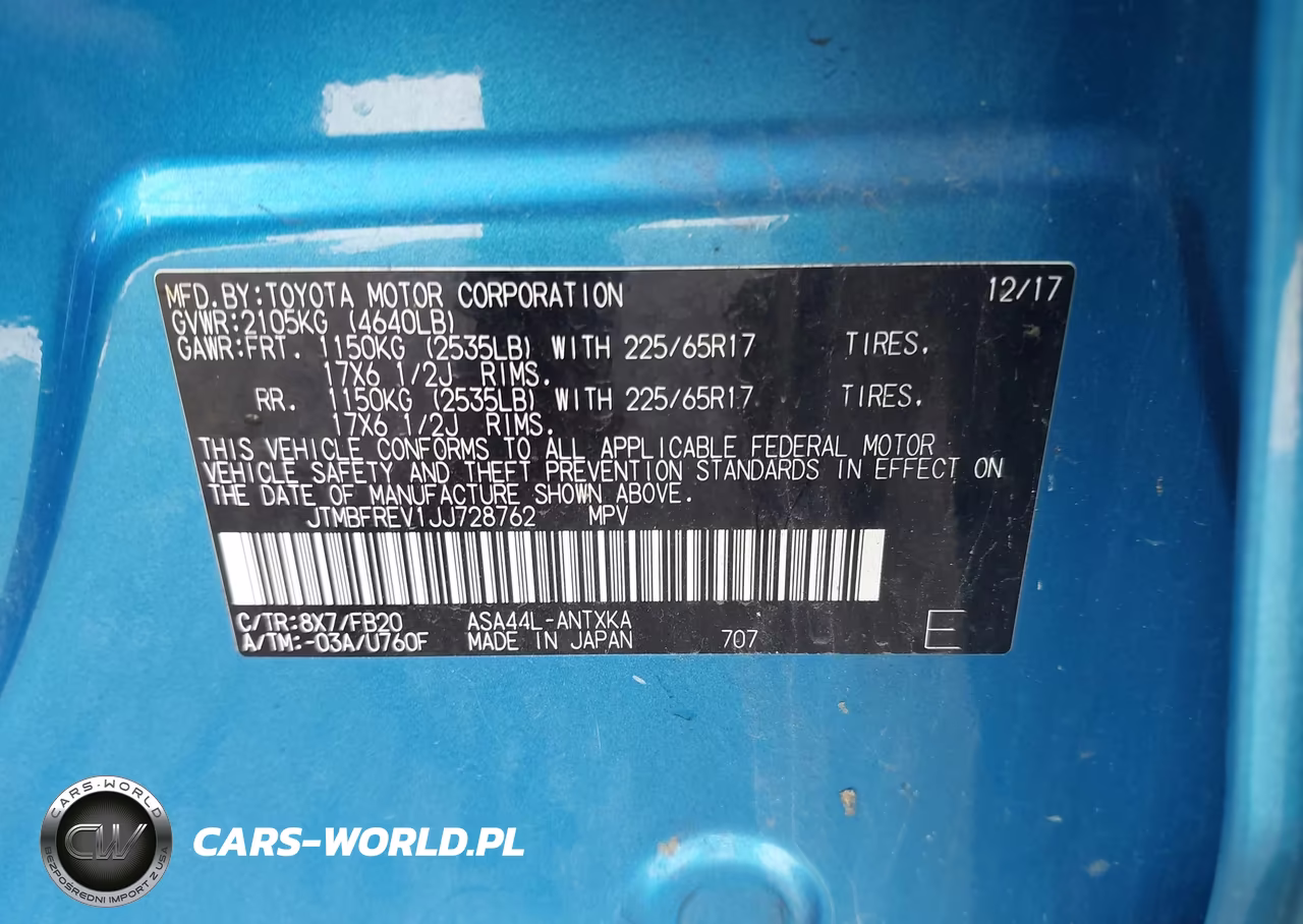 2018 Toyota Rav4 Le VIN:JTMBFREV1JJ728762 - 9