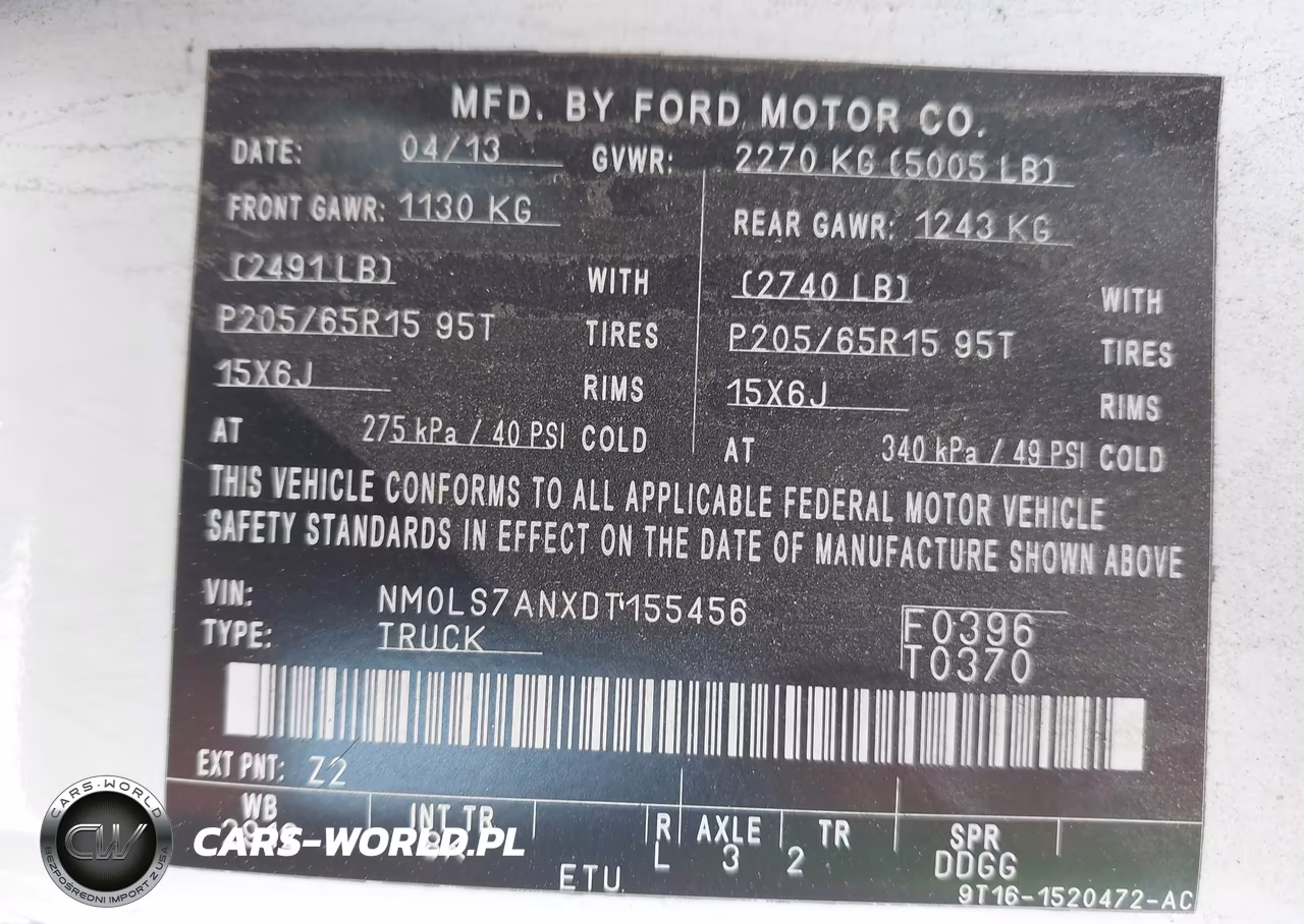 2013 Ford Transit Connect Xl VIN:NM0LS7ANXDT155456 - 9