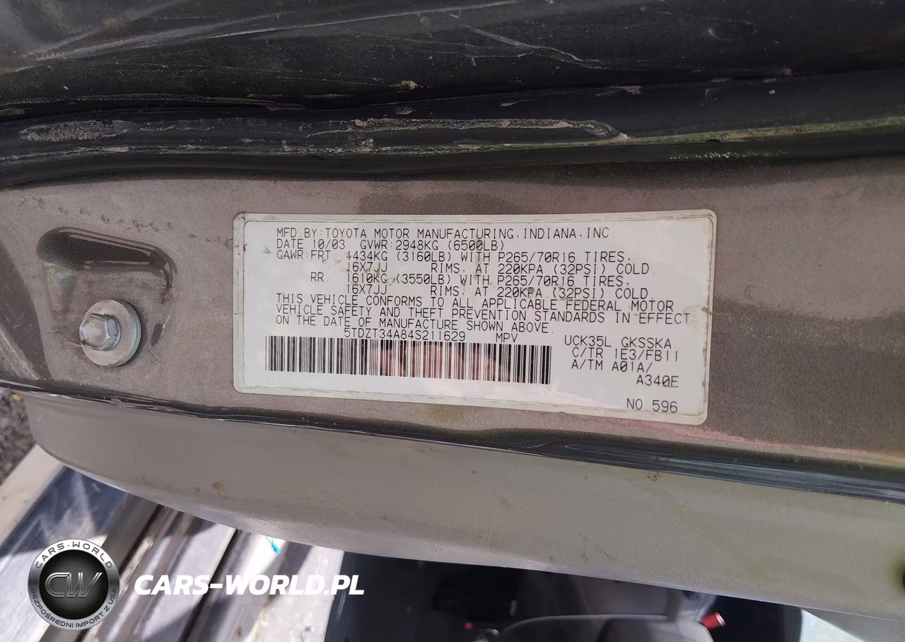 2004 Toyota Sequoia Sr5 V8 VIN:5TDZT34A84S211629 - 9