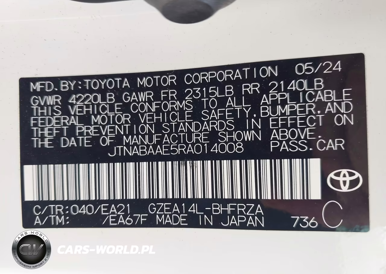 2024 Toyota Gr Corolla Circuit VIN:JTNABAAE5RA014008 - 9