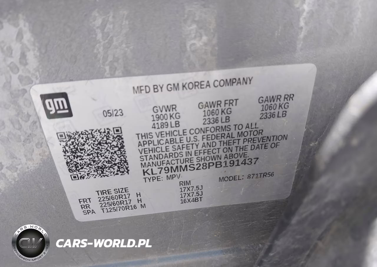 2023 Chevrolet Trailblazer Fwd Ls VIN:KL79MMS28PB191437 - 9