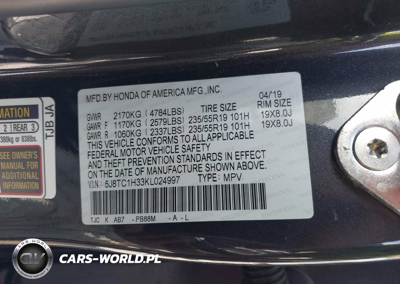 2019 Acura Rdx Standard VIN:5J8TC1H33KL024997 - 9