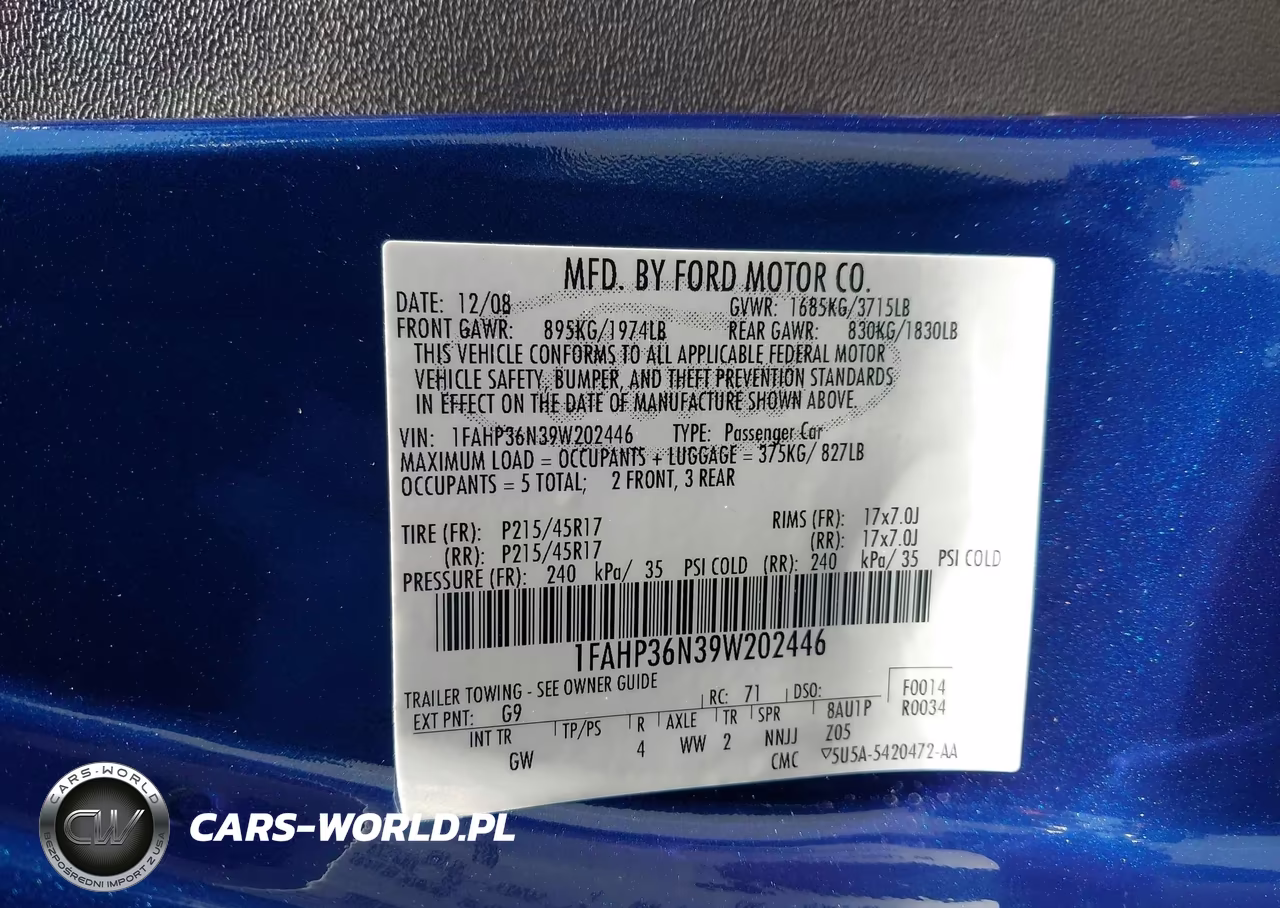 2009 Ford Focus Ses VIN:1FAHP36N39W202446 - 9