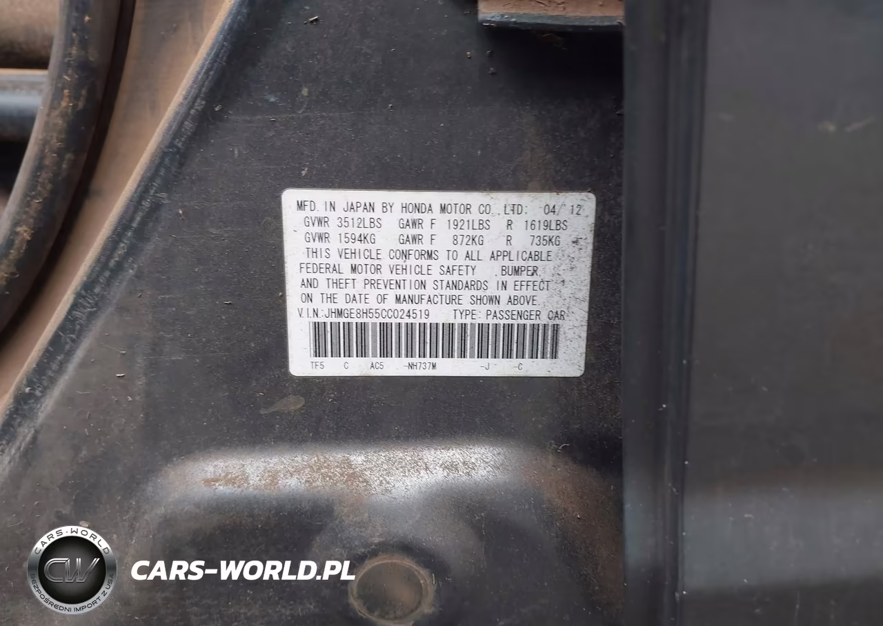 2012 Honda Fit Sport VIN:JHMGE8H55CC024519 - 9