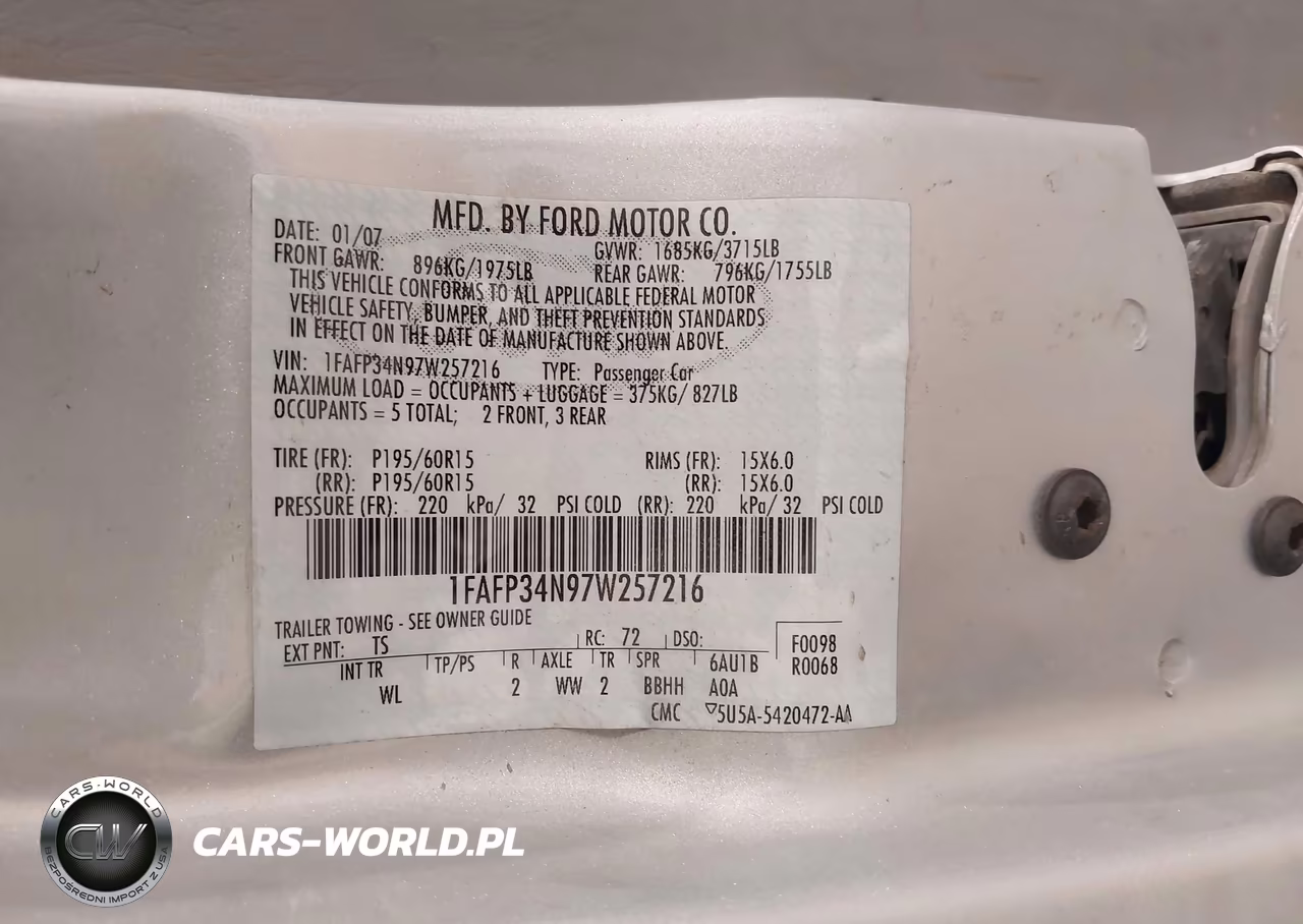2007 Ford Focus S-Se-Ses VIN:1FAFP34N97W257216 - 9