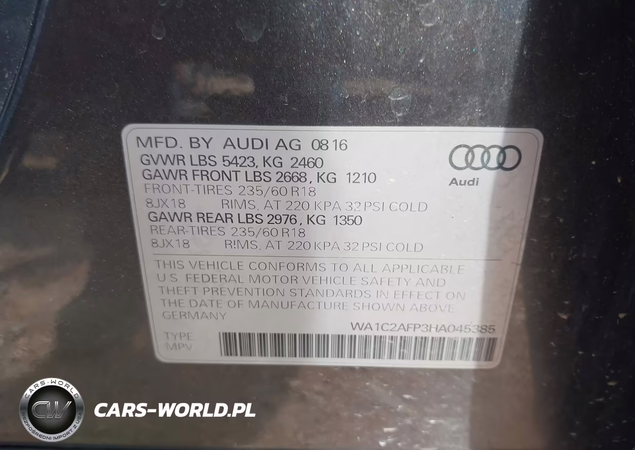2017 Audi Q5 2.0T Premium VIN:WA1C2AFP3HA045385 - 9