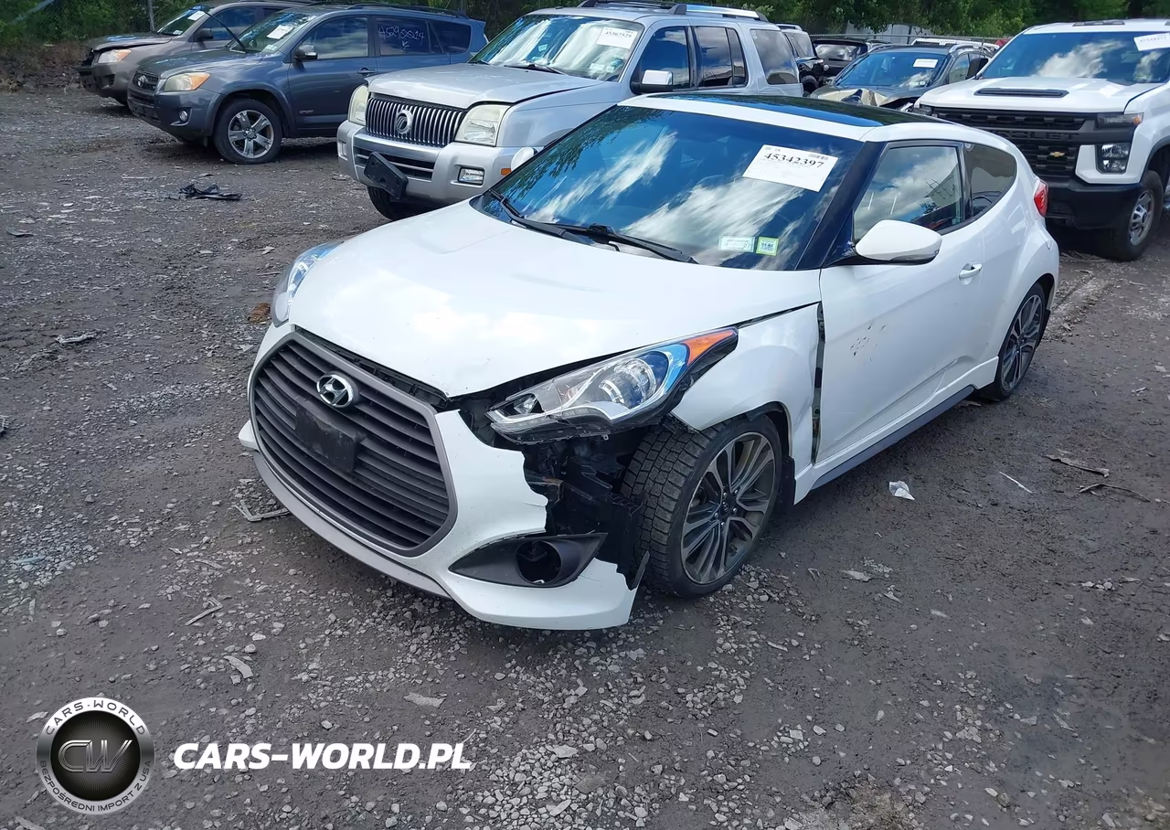 2016 Hyundai Veloster Turbo VIN:KMHTC6AE2GU279452 - 2