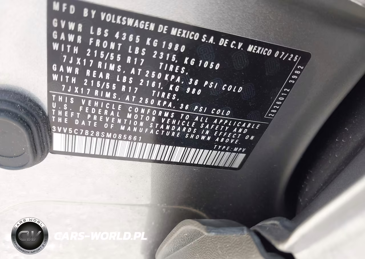 2025 Volkswagen Taos 1.5T S VIN:3VV5C7B28SM085661 - 9