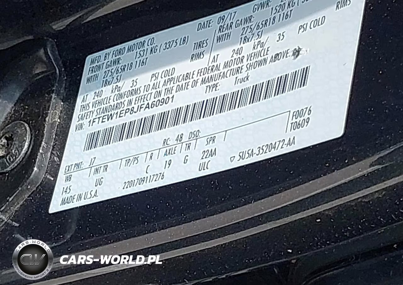 2018 Ford F-150 Xlt VIN:1FTEW1EP8JFA60901 - 9
