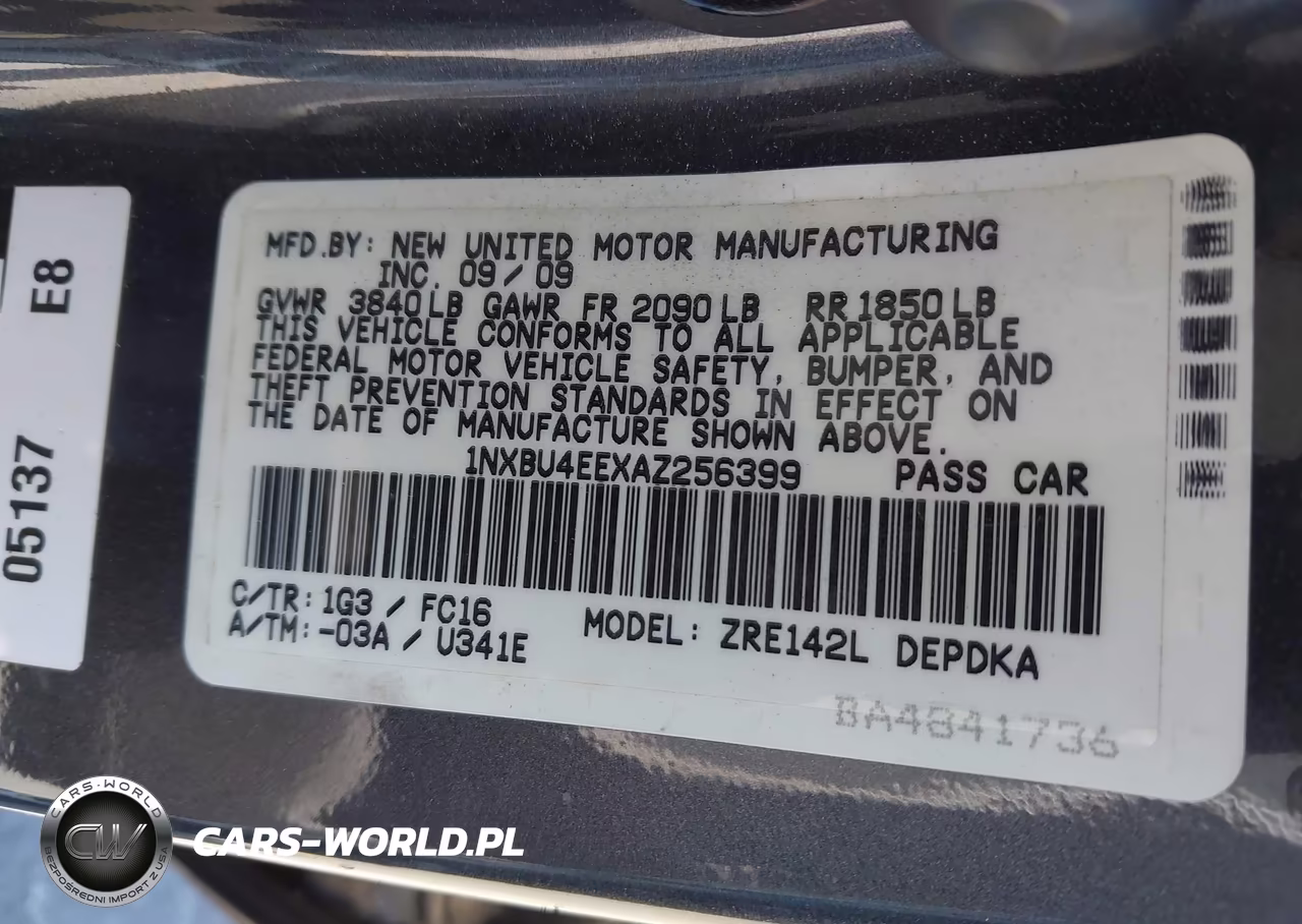 2010 Toyota Corolla Le VIN:1NXBU4EEXAZ256399 - 9
