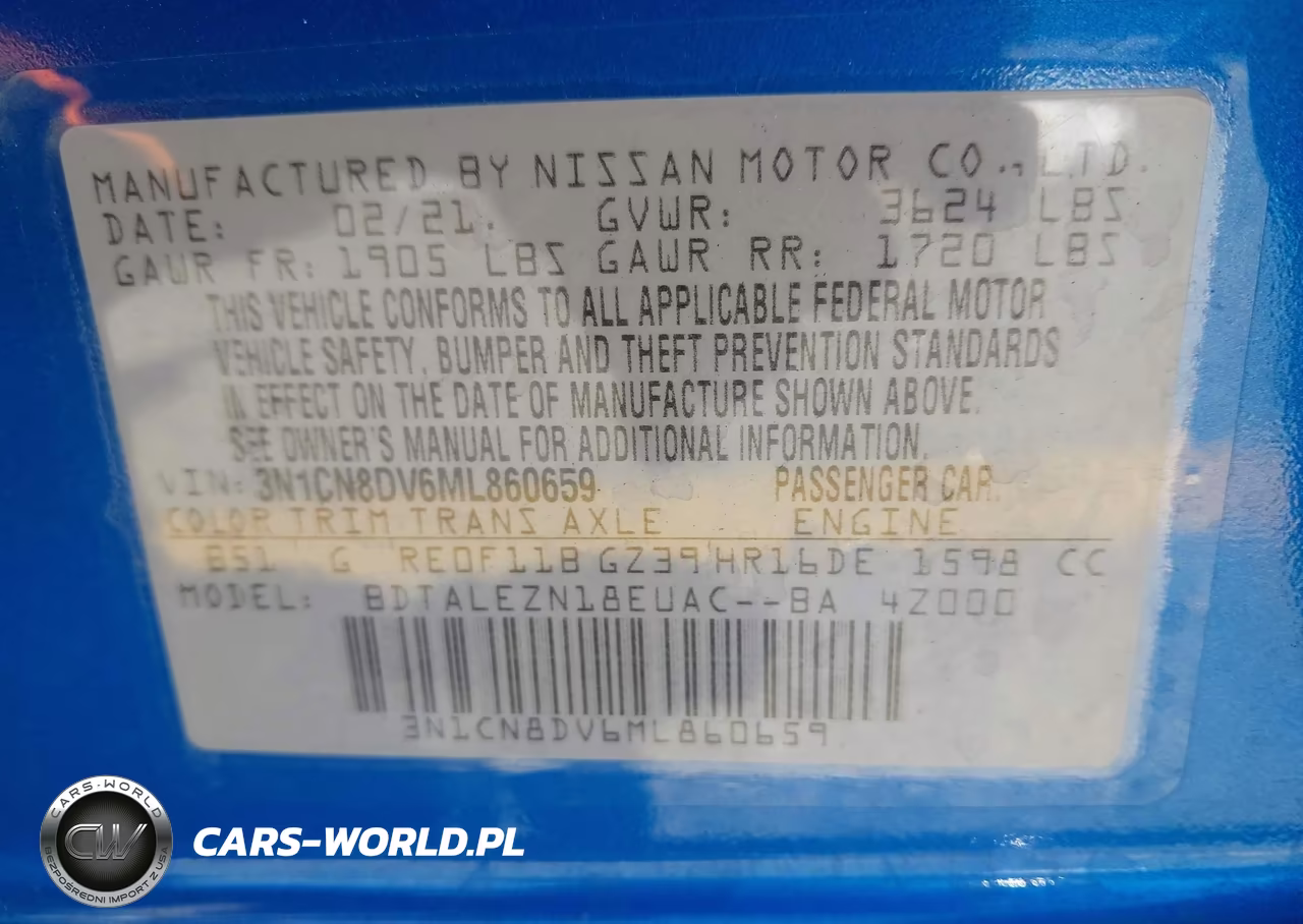 2021 Nissan Versa S Xtronic Cvt VIN:3N1CN8DV6ML860659 - 9