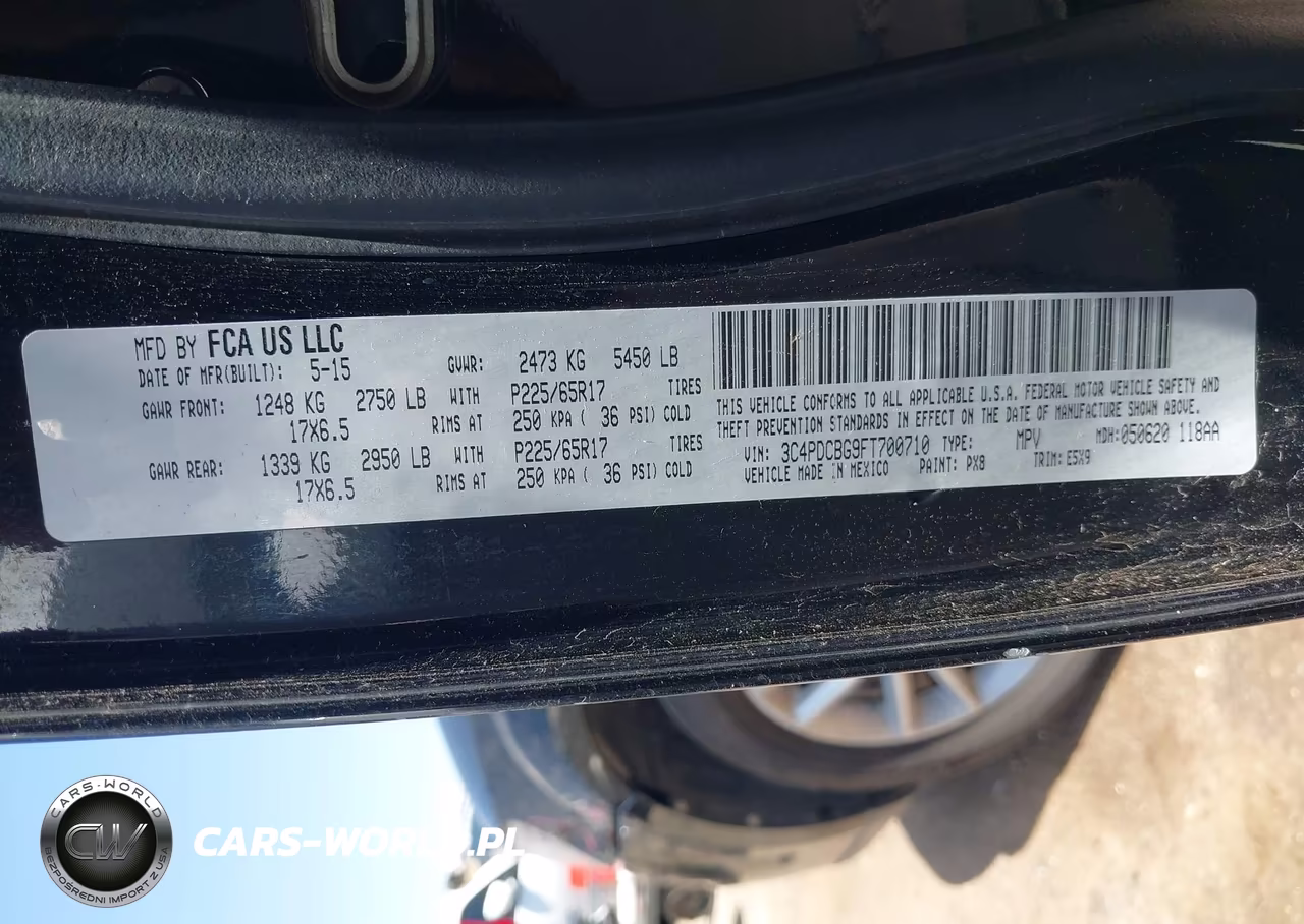2015 Dodge Journey Sxt VIN:3C4PDCBG9FT700710 - 9