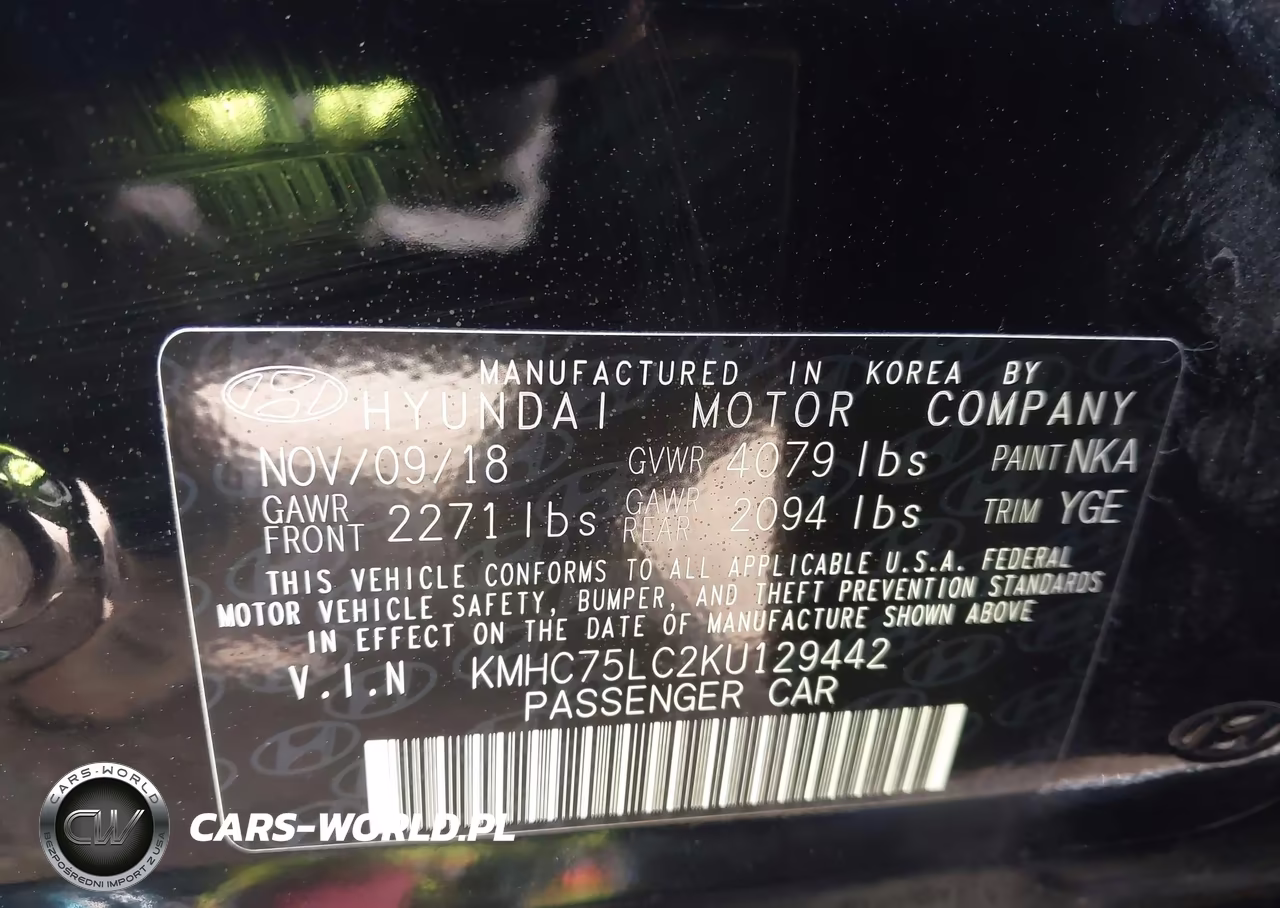 2019 Hyundai Ioniq Hybrid Sel VIN:KMHC75LC2KU129442 - 9