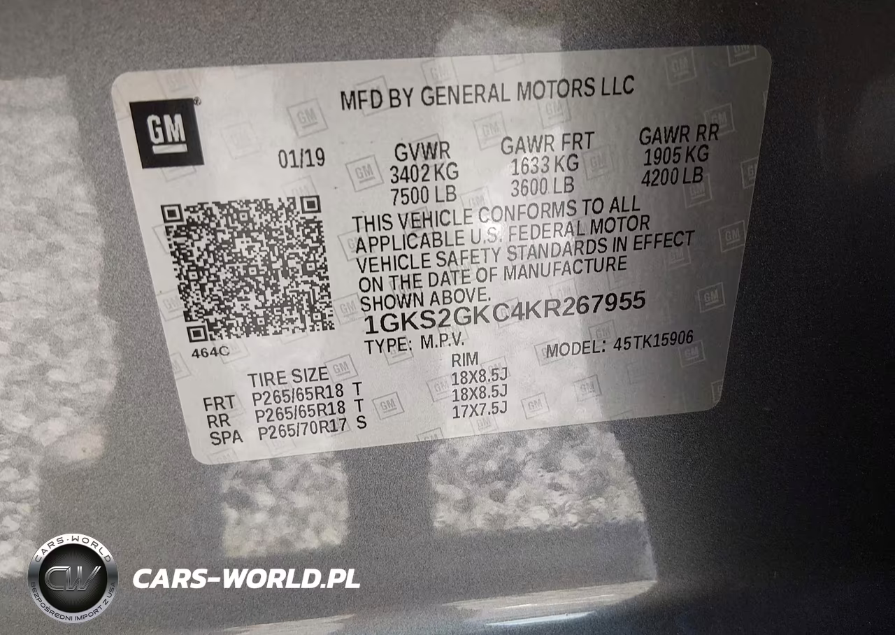 2019 GMC Yukon Xl Slt VIN:1GKS2GKC4KR267955 - 9
