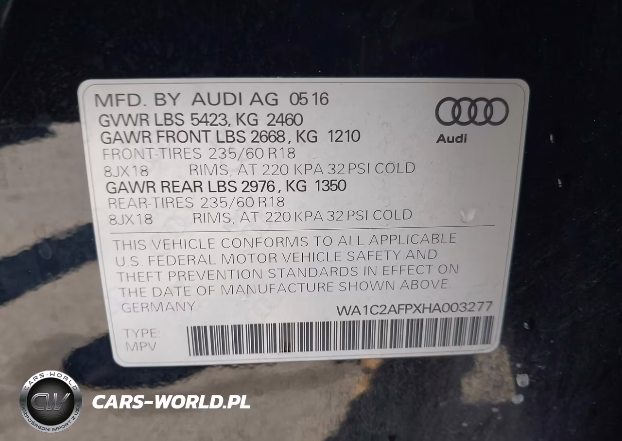 2017 Audi Q5 2.0T Premium VIN:WA1C2AFPXHA003277 - 9