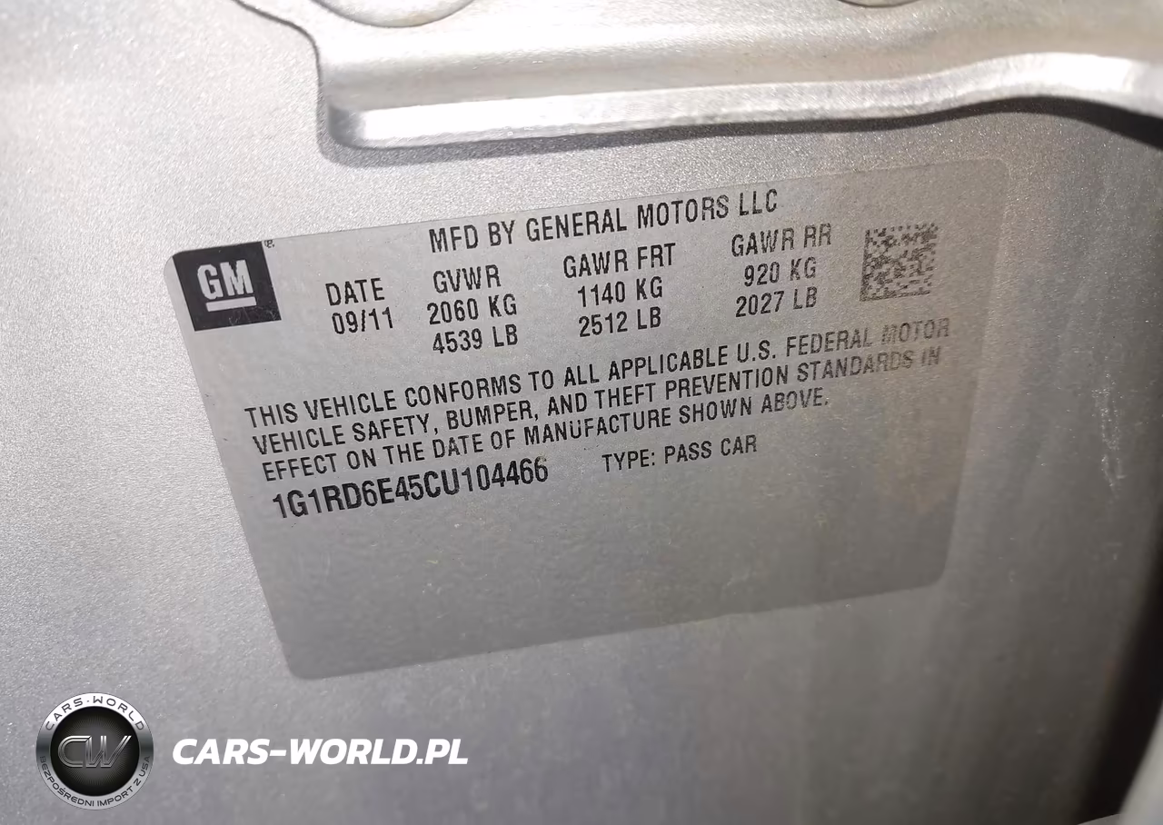 2012 Chevrolet Volt VIN:1G1RD6E45CU104466 - 9