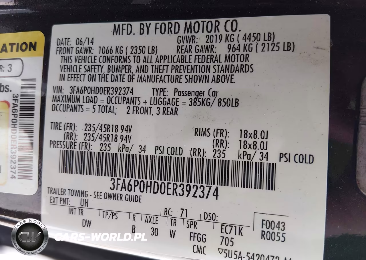 2014 Ford Fusion Se VIN:3FA6P0HD0ER392374 - 9