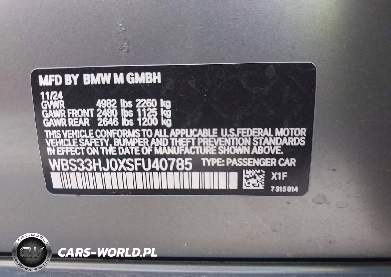 2025 BMW M3 Competition xDrive VIN:WBS33HJ0XSFU40785 - 9
