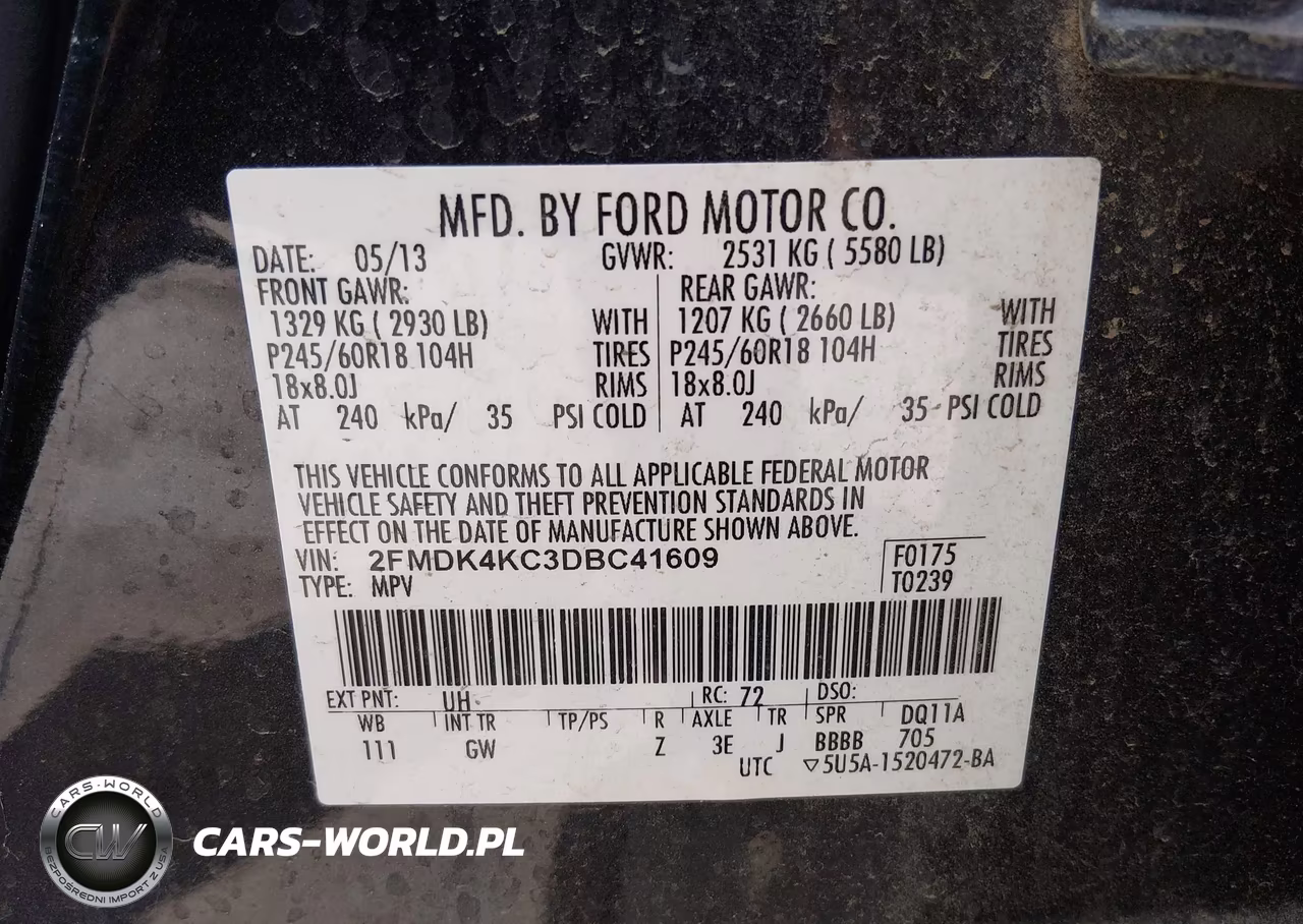 2013 Ford Edge Limited VIN:2FMDK4KC3DBC41609 - 9