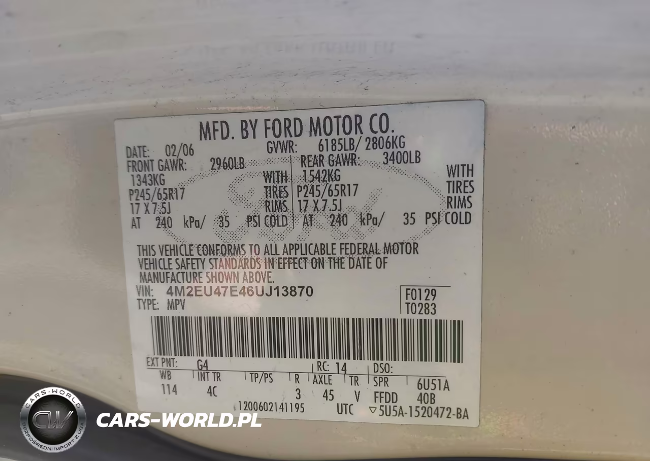 2006 Mercury Mountaineer Luxury VIN:4M2EU47E46UJ13870 - 9