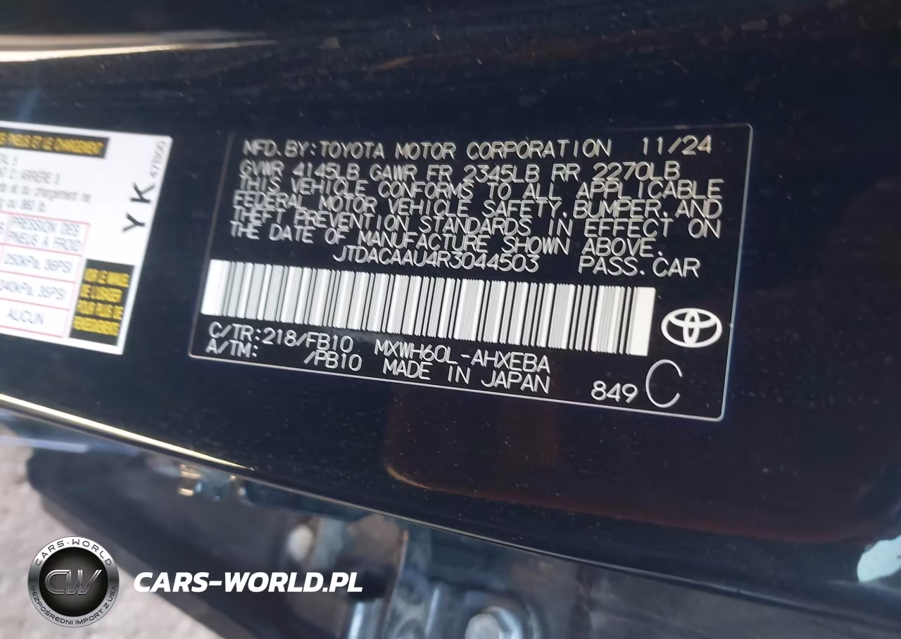 2024 Toyota Prius Le VIN:JTDACAAU4R3044503 - 9