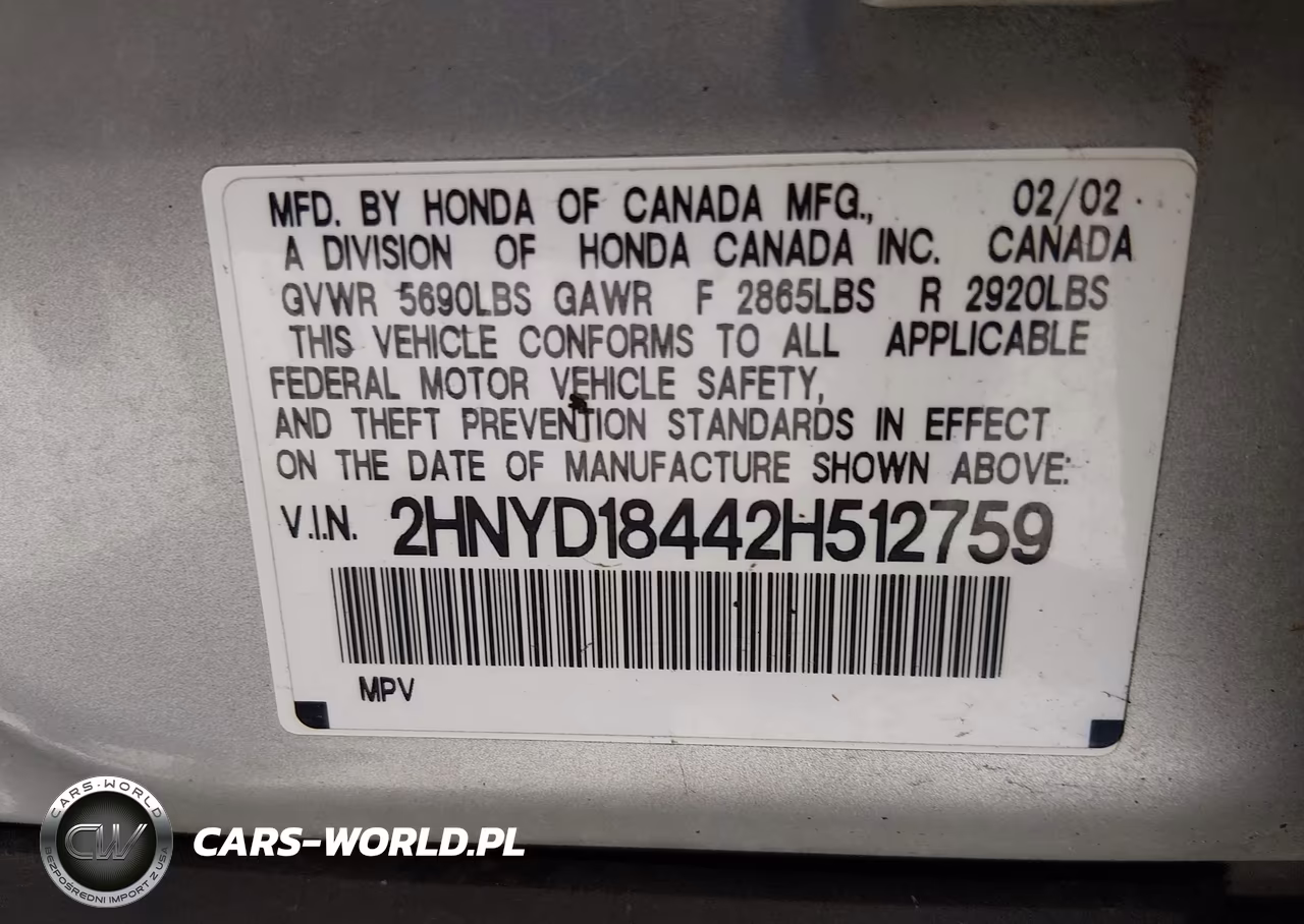 2002 Acura Mdx VIN:2HNYD18442H512759 - 9