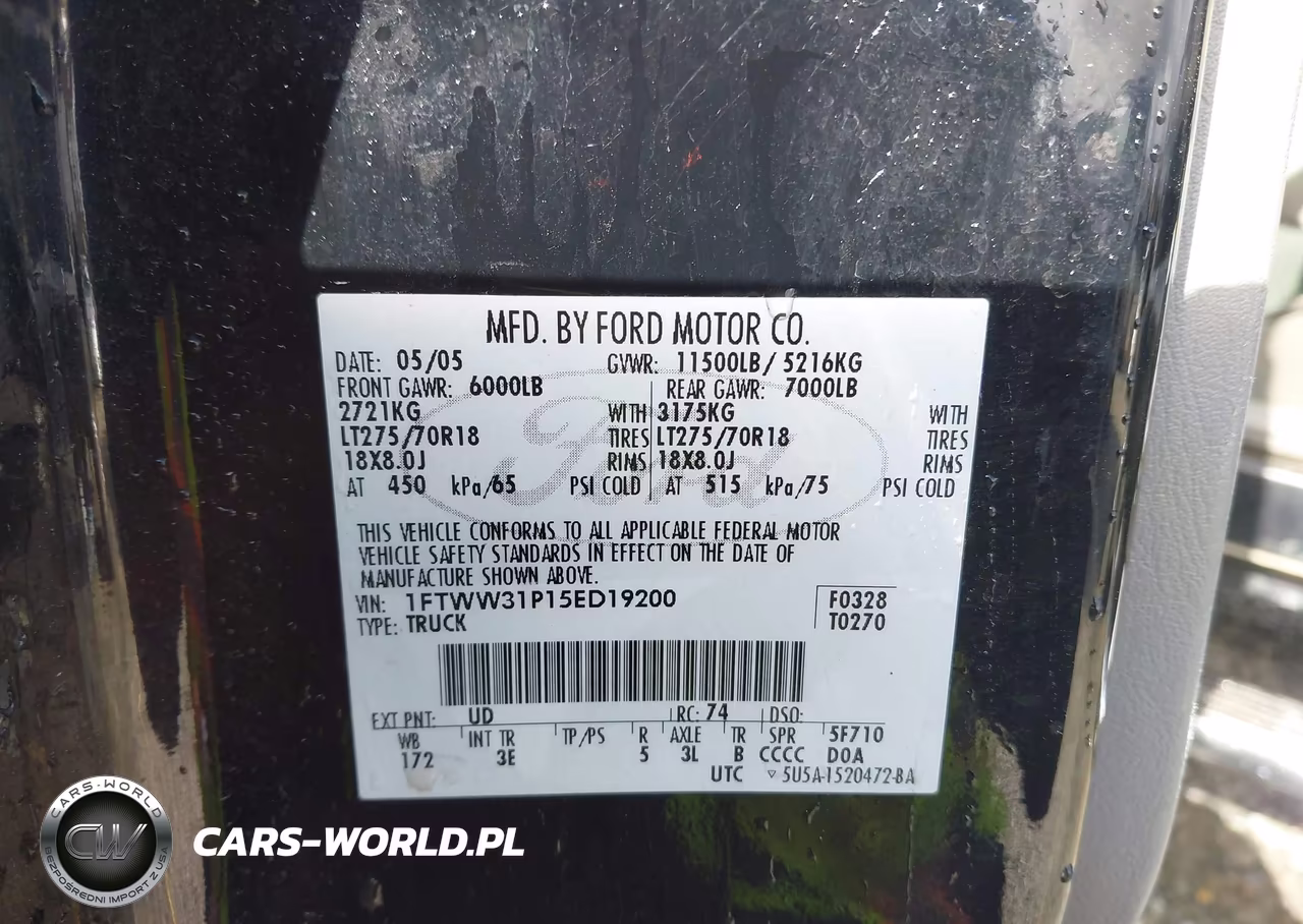 2005 Ford F-350 Lariat-Xl-Xlt VIN:1FTWW31P15ED19200 - 8