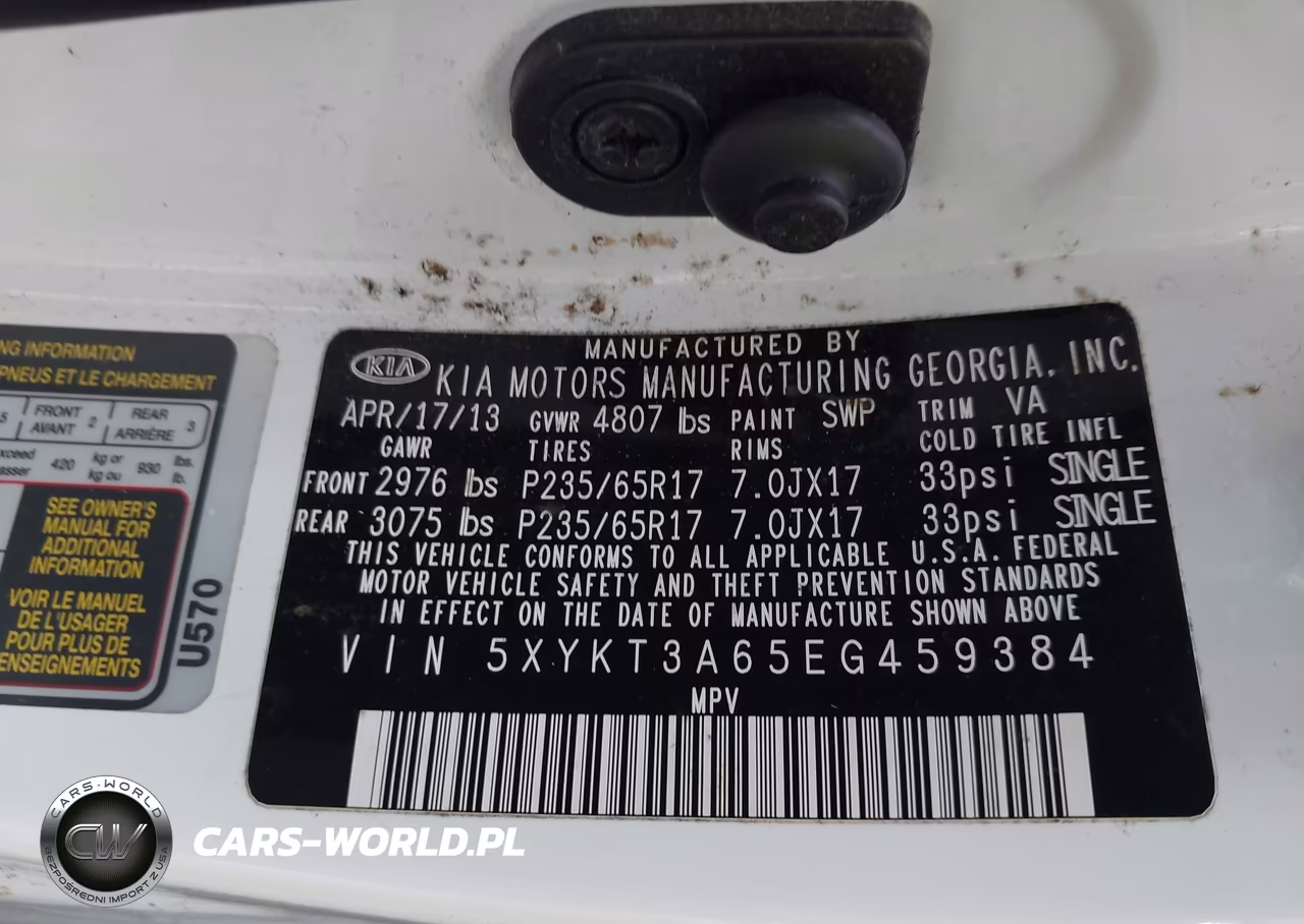 2014 Kia Sorento Lx VIN:5XYKT3A65EG459384 - 9