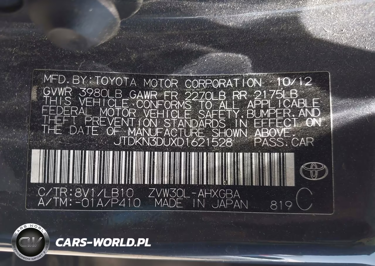 2013 Toyota Prius Four VIN:JTDKN3DUXD1621528 - 9
