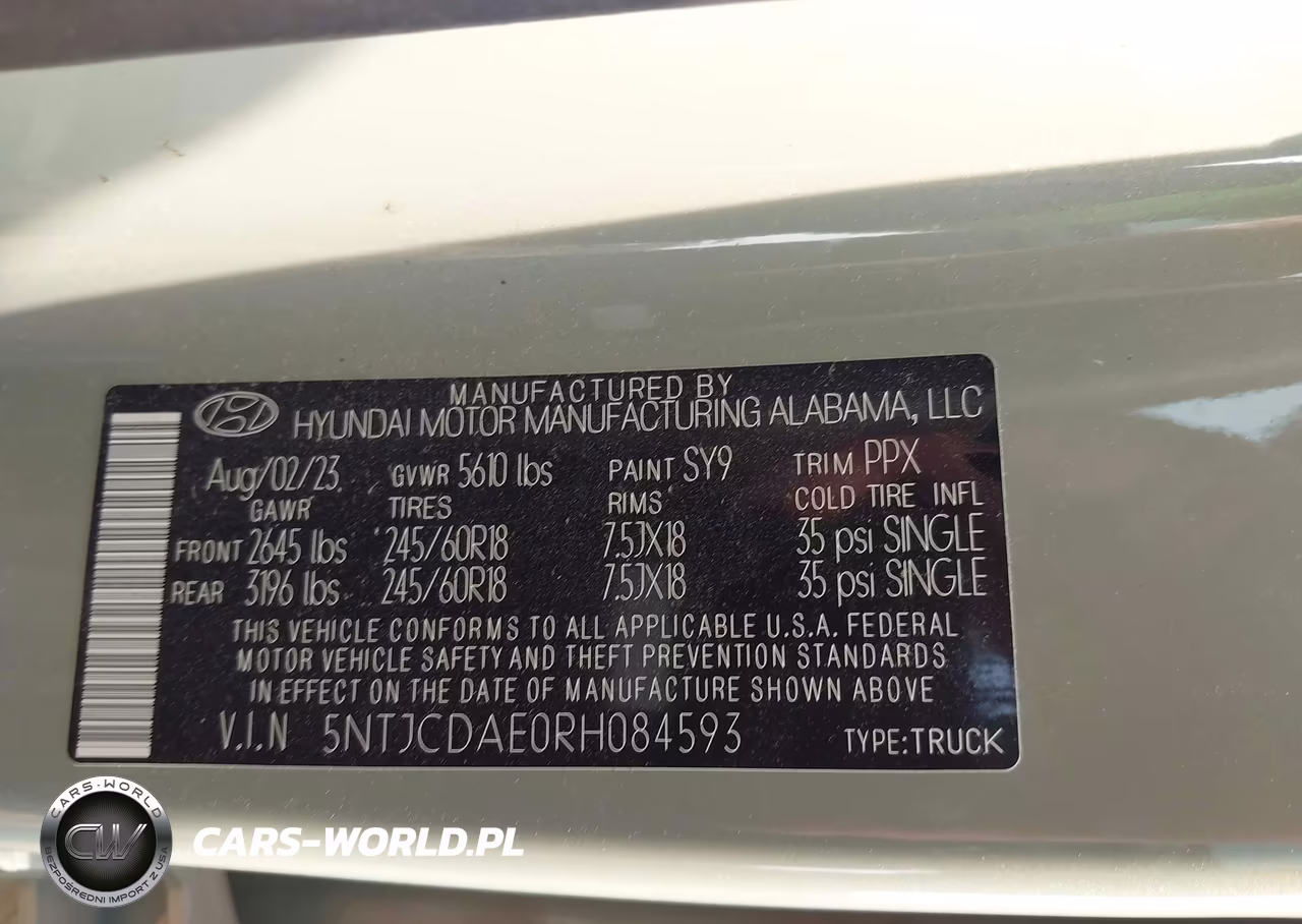 2024 Hyundai Santa Cruz Sel VIN:5NTJCDAE0RH084593 - 9