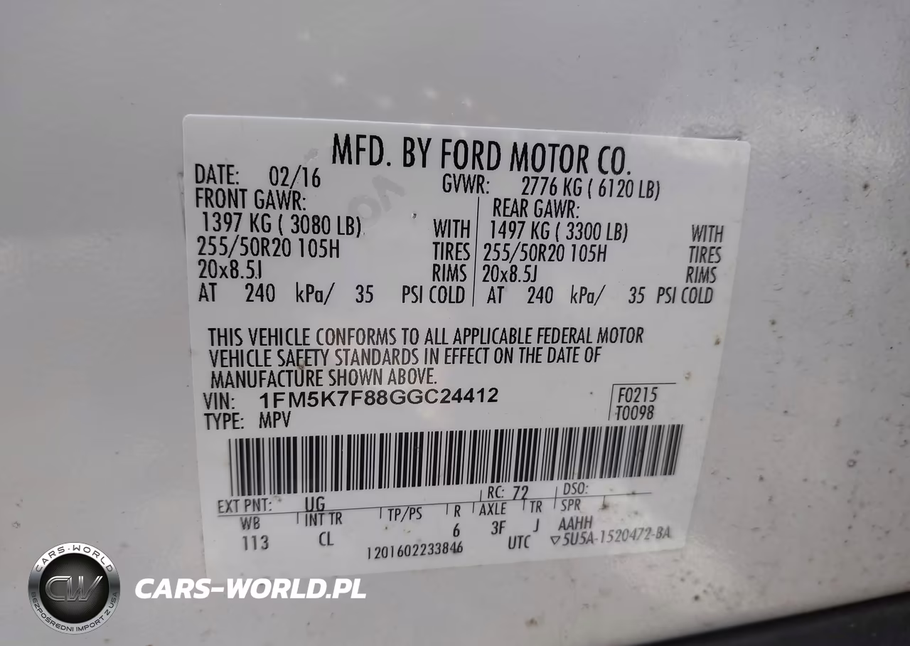 2016 Ford Explorer Limited VIN:1FM5K7F88GGC24412 - 9
