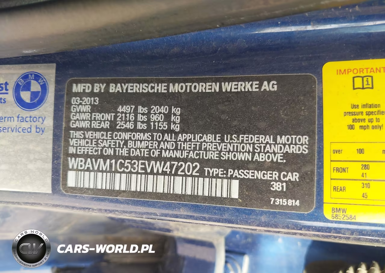 2014 BMW X1 Sdrive28I VIN:WBAVM1C53EVW47202 - 9