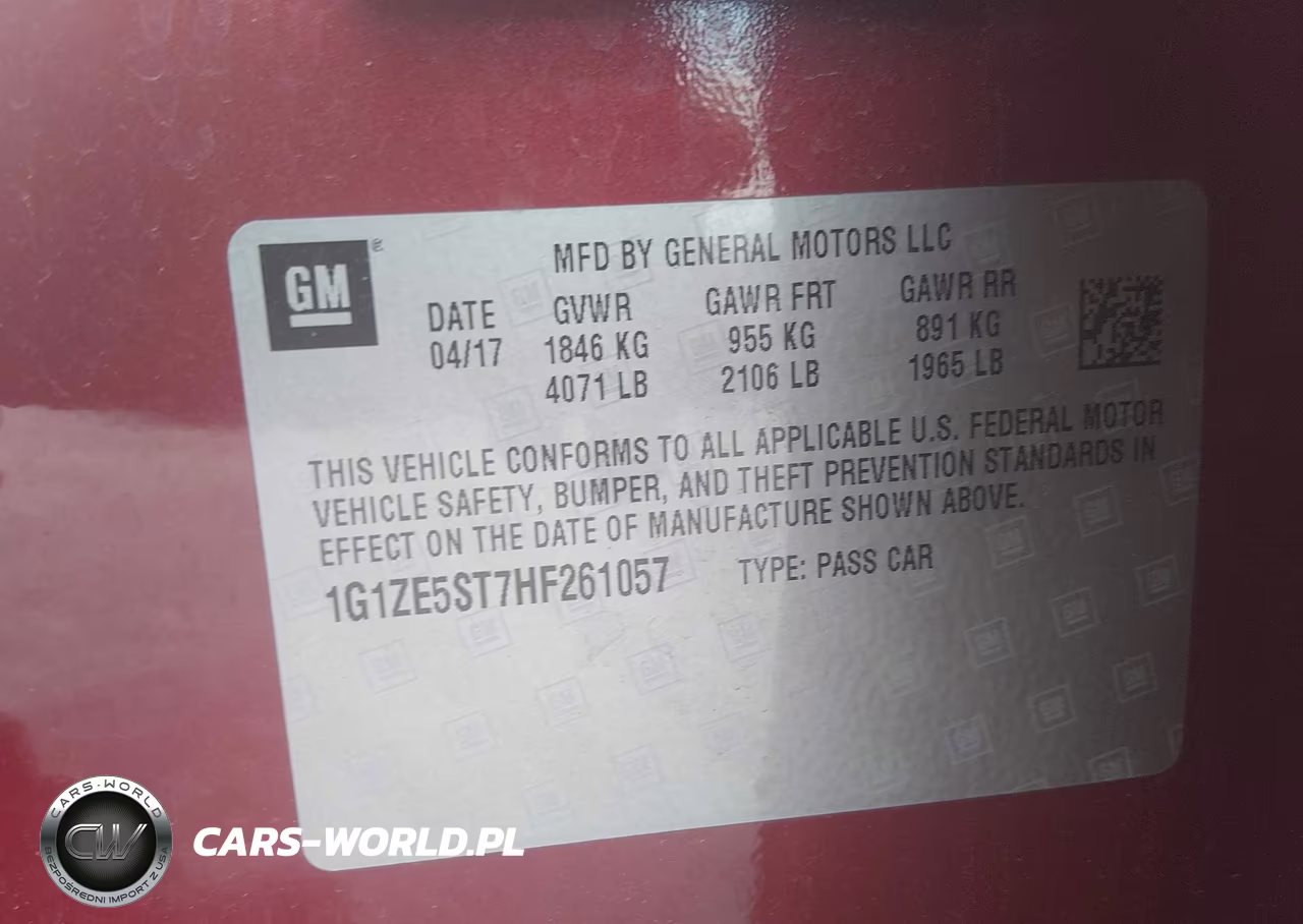 2017 Chevrolet Malibu 1Lt VIN:1G1ZE5ST7HF261057 - 9