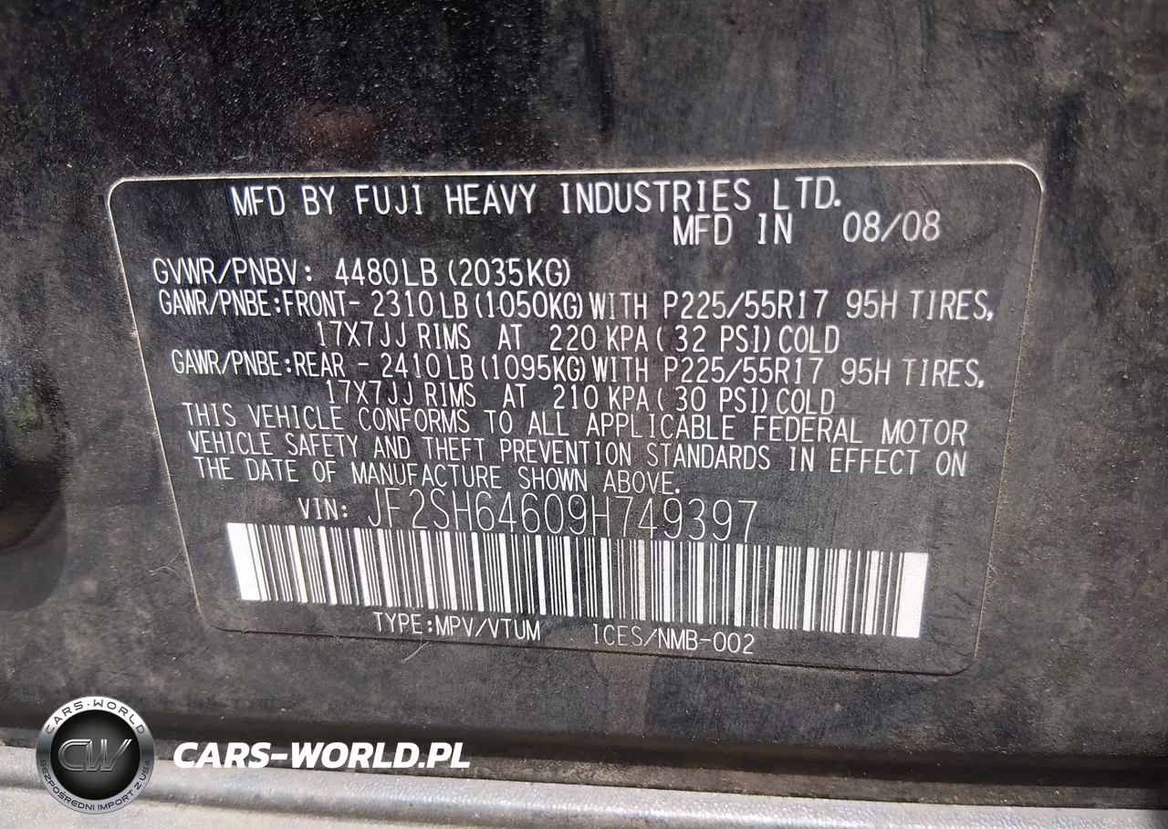 2009 Subaru Forester 2.5X Limited VIN:JF2SH64609H749397 - 9