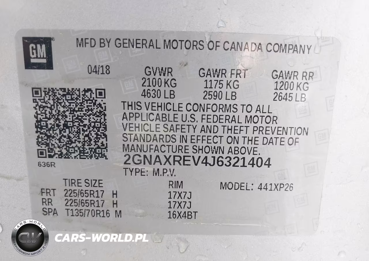 2018 Chevrolet Equinox Ls VIN:2GNAXREV4J6321404 - 9