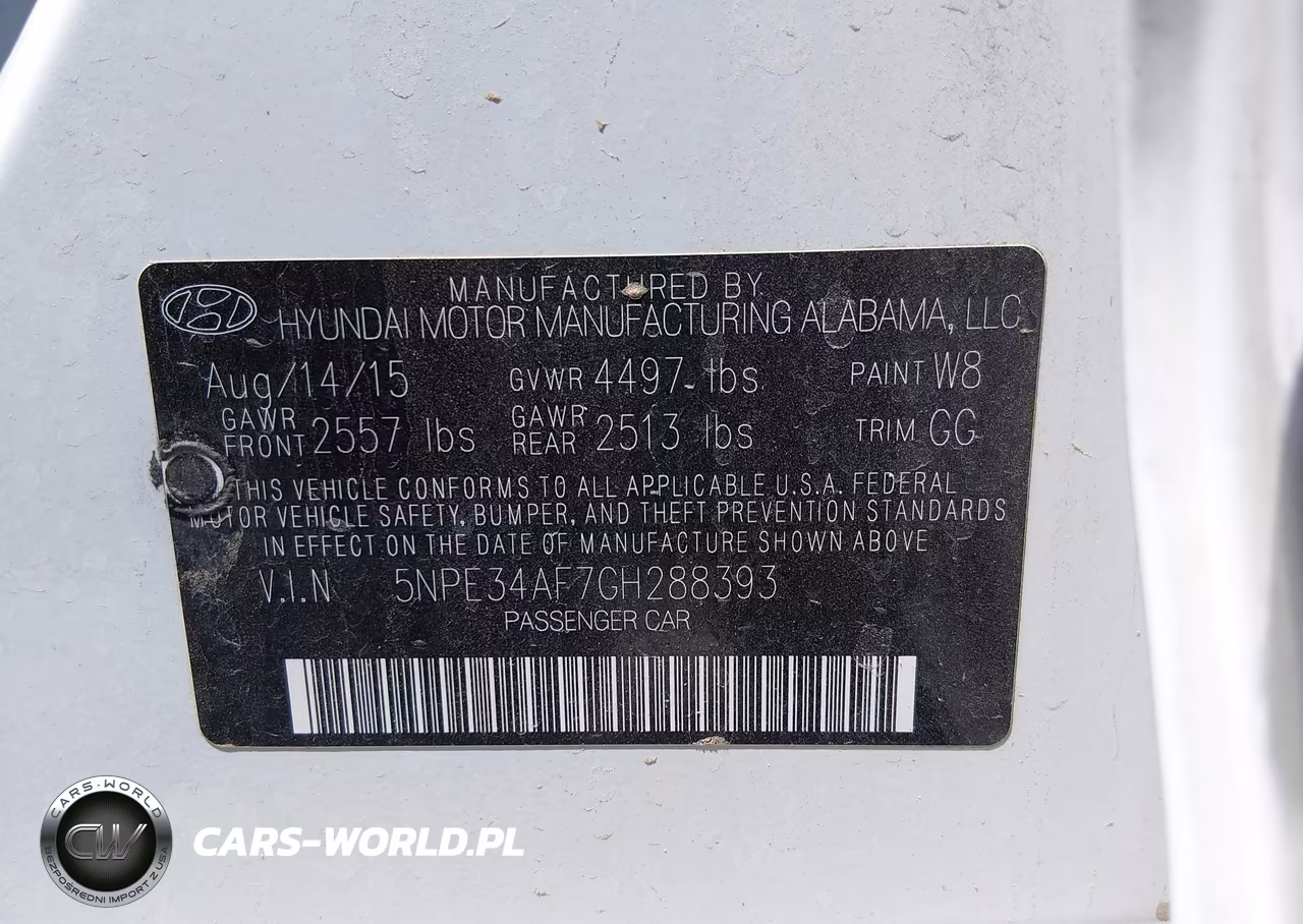 2016 Hyundai Sonata Sport VIN:5NPE34AF7GH288393 - 9