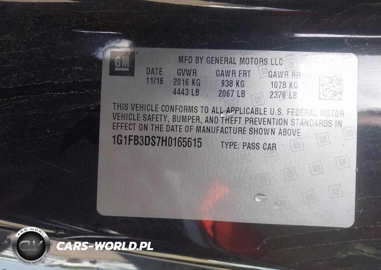 2017 Chevrolet Camaro 1Lt VIN:1G1FB3DS7H0165615 - 9
