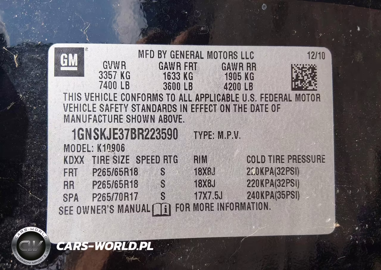 2011 Chevrolet Suburban 1500 Lt1 VIN:1GNSKJE37BR223590 - 9