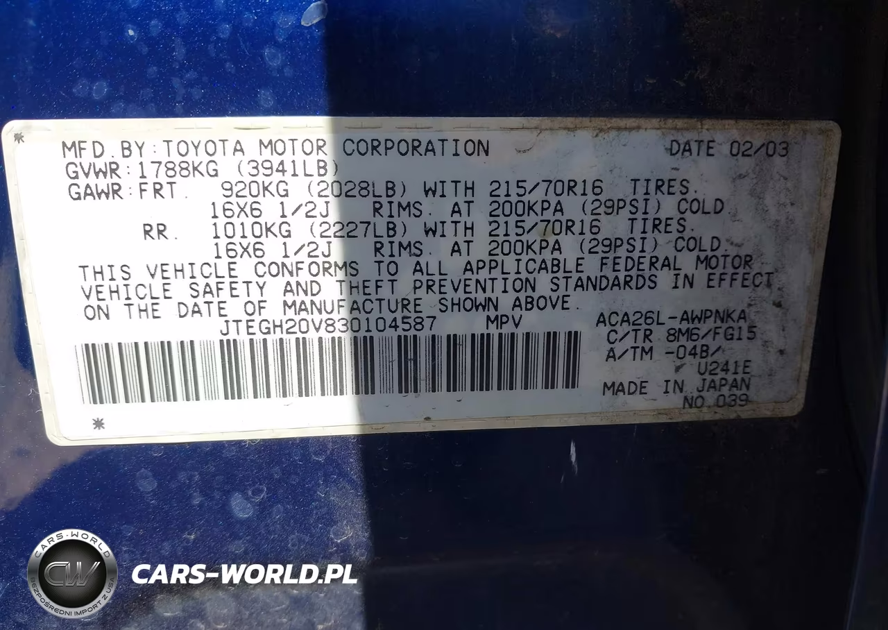 2003 Toyota Rav4 VIN:JTEGH20V830104587 - 9