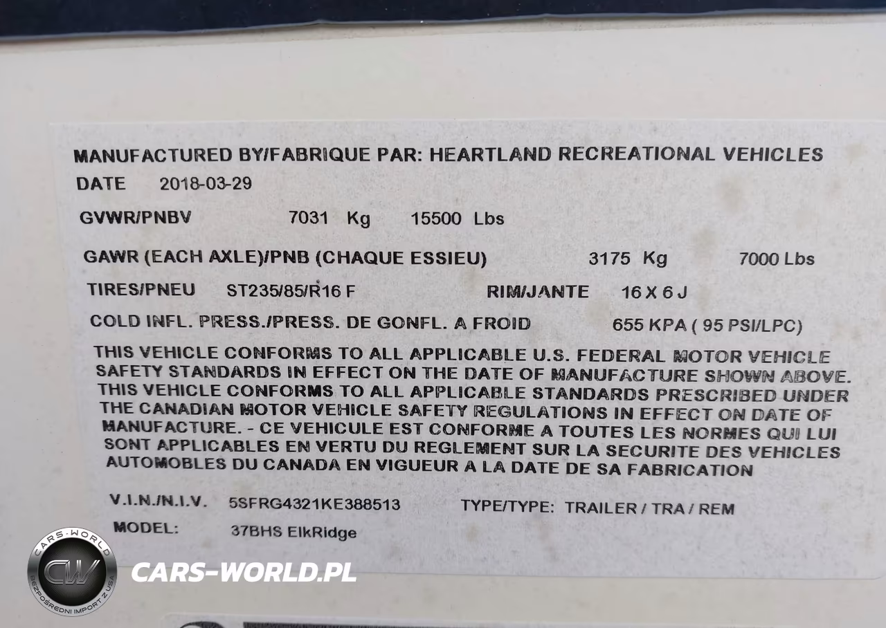 2019 Heartland Other VIN:5SFRG4321KE388513 - 9