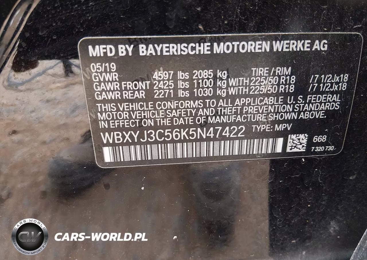 2019 BMW X2 Sdrive28I VIN:WBXYJ3C56K5N47422 - 9